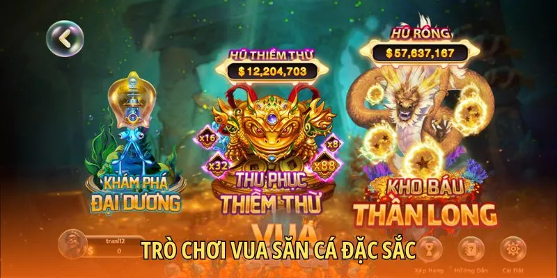 Vua Săn Cá có 3 phòng tùy chọn