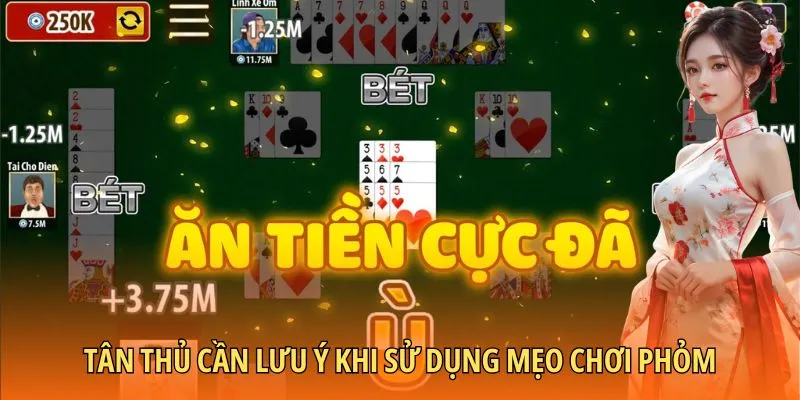 Tân thủ cần lưu ý khi sử dụng mẹo chơi