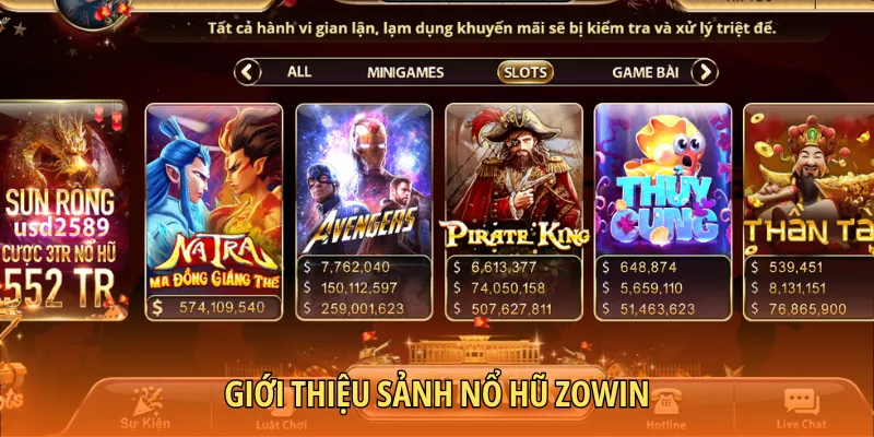 Giới thiệu về sảnh nổ hũ Zowin